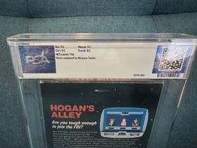 NES Hogan's Alley First Print Matte Sticker CIB Nintendo NES PSA 8.0 Black Box