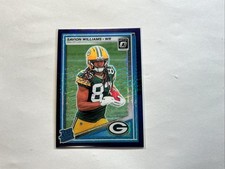 Savion Williams 2025 Panini Donruss Optic #221 Purple Shock Prizm RC Packers