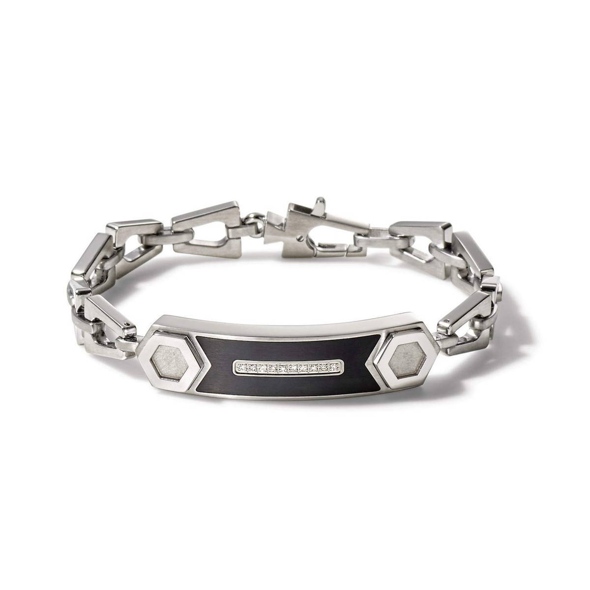 Bulova Mens Precisionist ID Link Bracelet Silver Large Bulova Mens Precisionist ID Link Bracelet Silver Large
