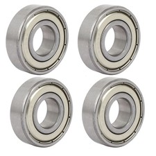 6203Z Single Row Steel Shielded Deep Groove Ball Bearings 40mmx17mmx12mm 4pcs
