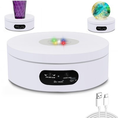 YVV Rotating Display Stand, Spinning Display Stand with Colored Lights, Light...