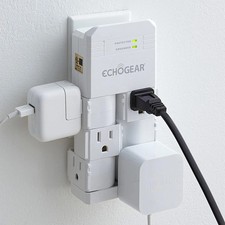 On-Wall Surge Protector with 6 Pivoting AC Outlets 1080 Joules of Surge Pro...