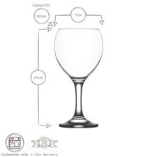 Misket Red Wine Glasses - 260ml - Pack of 12