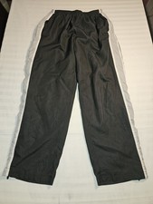 Starter Vintage Y2K Men's Black Nylon Track Pants Size 32" W X 34" L Exc Con
