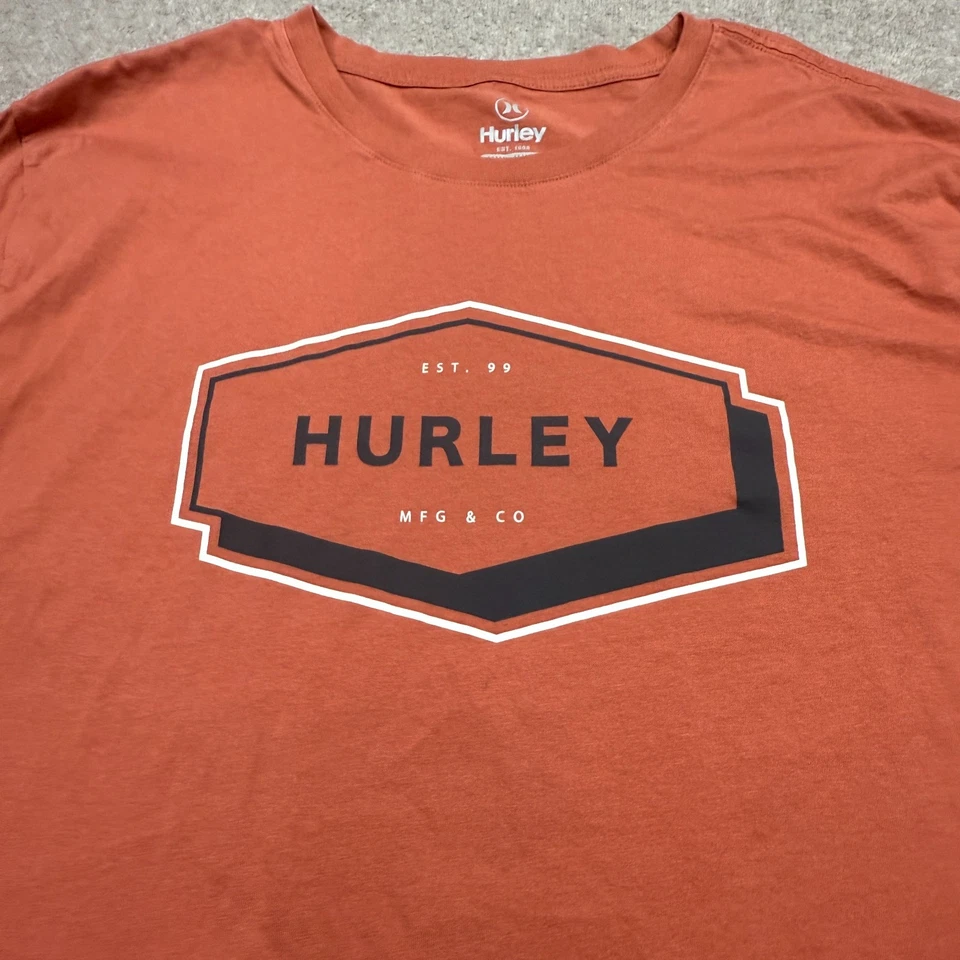 Camisa Hurley Para Hombre Talla 2XL Naranja Cuello Redondo Logo Manga Corta Gráfico Exterior Foto 4 de 4