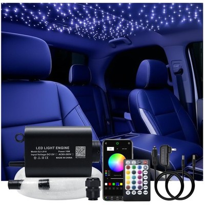 RGBW Fiber Optic Starlights Kit, 450 Strands, Music Control