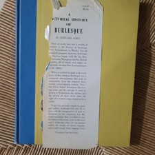 AUTOGRAPHED A Pictoral History of Burlesque Bernard Sobel 1956 Hardcover     