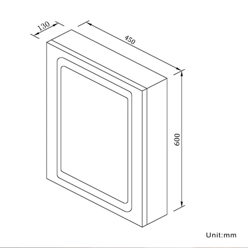 LED Bathroom Mirror Cabinet with Shaver Socket Demister Sensor Lights Vertically - Picture 11 of 33