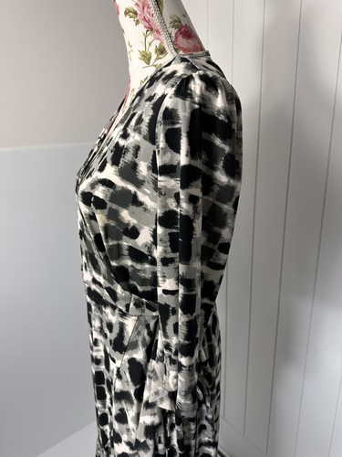 Taking Shape dress women's wrap 3/4 sleeves midi length draped hem Size 12 plus - Picture 8 of 17