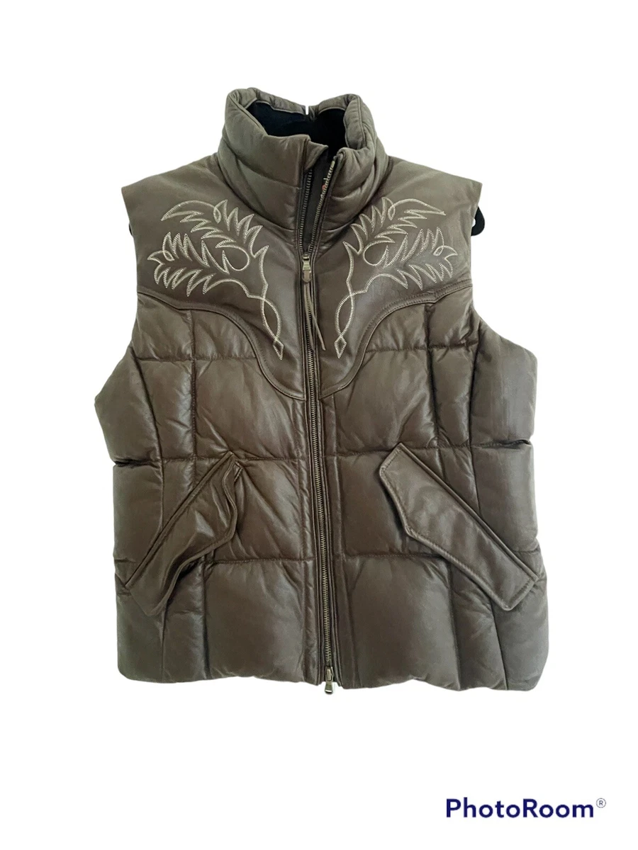 Ralph Lauren RLX Womens Large Down Feathers Lambskin Leather