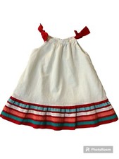 Baby Gap Girls Dress Size 3-6 Months Sleeveless Elastic Neck Bow Multicolor