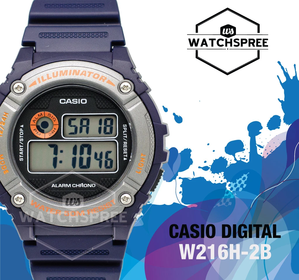 Casio Standard Digital Watch W216H 2B
