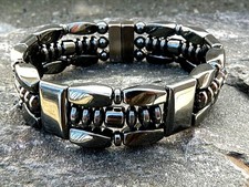 Men s Women s 100 Magnetic Hematite Bracelet Anklet Necklace 3 row