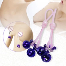 New 1 Pair Women's Flexible Body Product Nipple Adornment Bell Clip Non Piercing