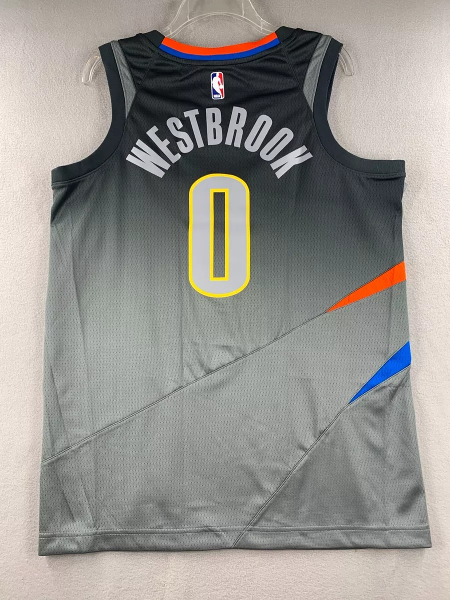 Men's Oklahoma City Thunder Russell Westbrook Nike White Swingman Jersey - Association Edition
