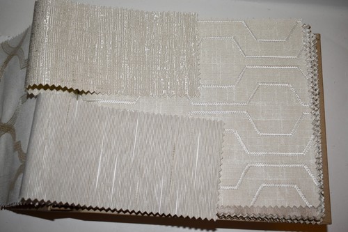 FABRIC SAMPLE BOOK Beige ECRU Taupe BIRCH Ivory 45pcs LOT Weave Print Embroidery - Picture 12 of 17