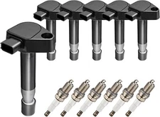 6x UF242 Ignition Coil & Spark Plug Pack For 99-07 Honda Odyssey Acura 3.2L 3.5L