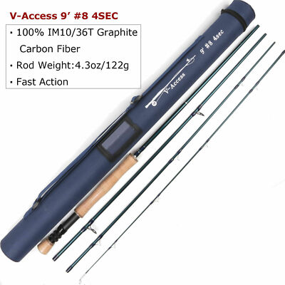 V-access Fly Fishing Rod 9ft 3/4/5/6/7/8/9/10/12WT Fast
