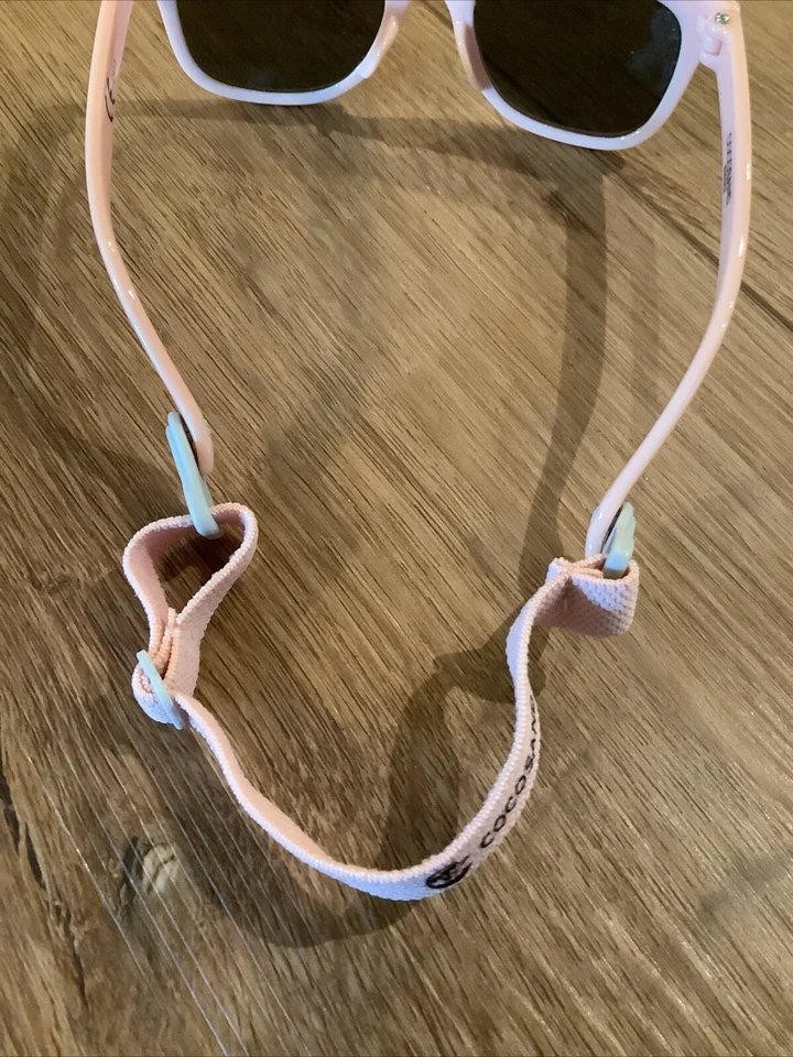 COCOSAND Baby Sunglasses Age 0-24 Months Pink Frame 100% UVA & UVB Strap Case - Image 4 of 4