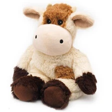 WARMIES 13" Cozy Plush Brown and Cream Cow