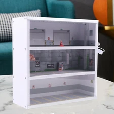 1:64 Parking Lot Display LED Lighting Car Garage Diorama Connector Scene Model