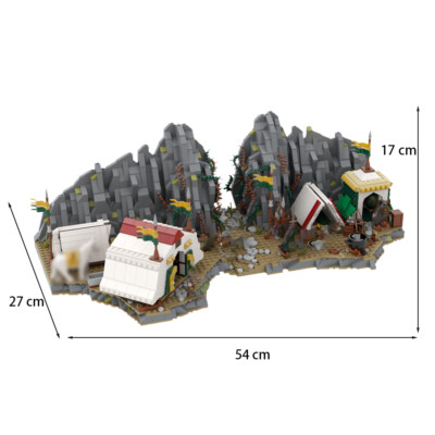 House / Refuge Hidden in the White Mountains mit Tent 1724 Stück MOC-78364 MOC