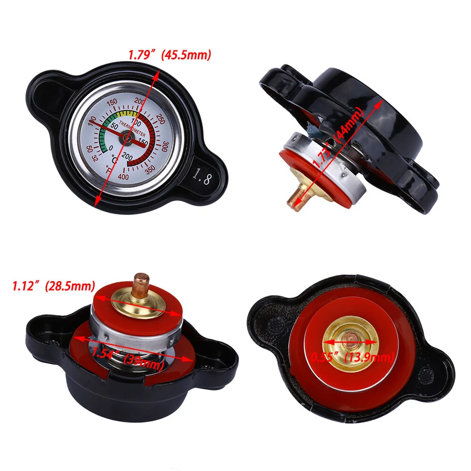 Tampa do radiador alta pressão ajuste para Honda Kawasaki Suzuki Yamaha motocicleta ATV - Imagem 2 de 4