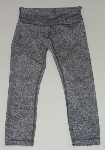 White/Grey Speckled Crop Leggings 