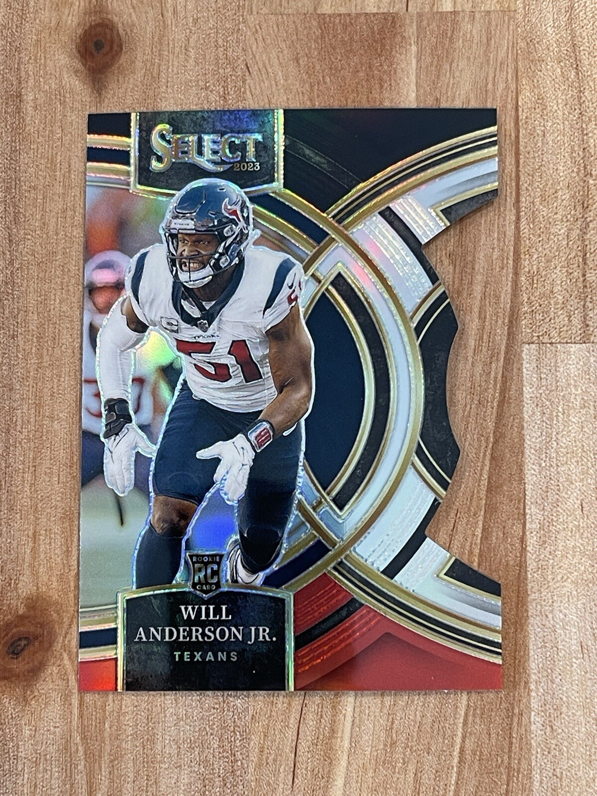 2023 Panini Select - Premier Level Black & Red Prizm Die-Cut #125 Will Anderson
