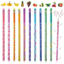 60 Pieces Scented Pencils for Kids Scented Pencils with Erasers Fruit HB Grap...