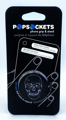 Authentic PopSockets Black Skull Phone Grip PopSocket Pop Socket