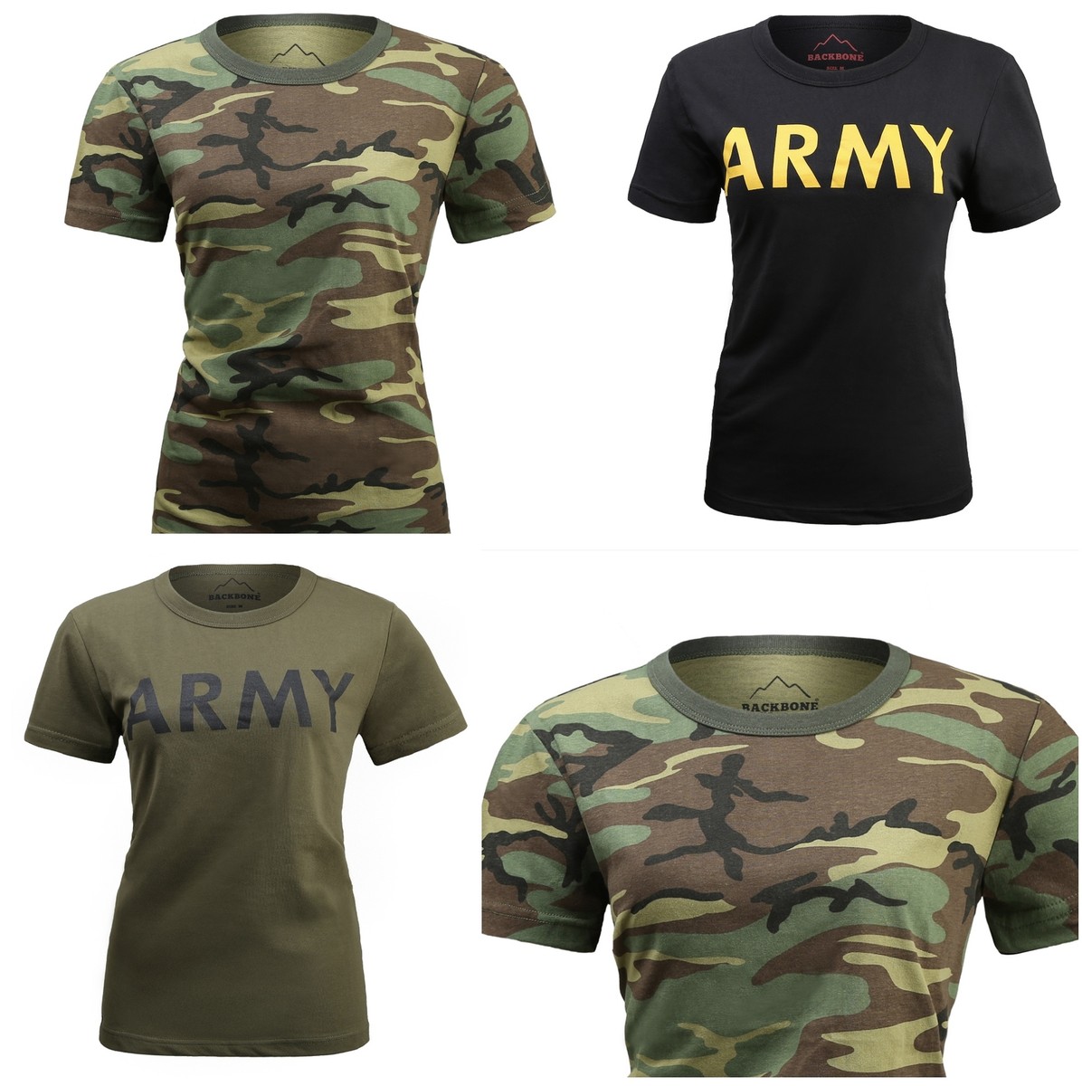 Gym Training T-shirt Women's Army Camo T-Shirt - Gym Training Running Boot Camp Casual Tee Top Teen Camo Shirt - Foto 9