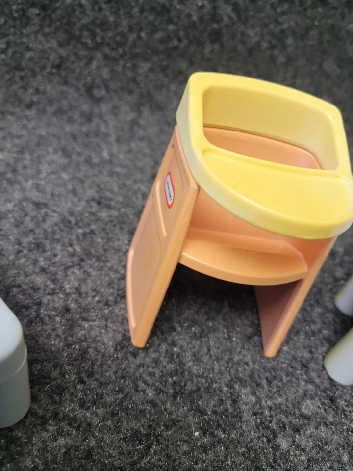Vintage Little Tikes Dollhouse Furniture Lot of 3 Chairs and Yellow High Chair - Image 3 of 4