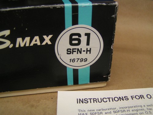 "VERY RARE" NEW O.S. Max .61 SFN-H, 6B carb, BLACK HEAD, # 16799, Ultimate Heli - Picture 3 of 6