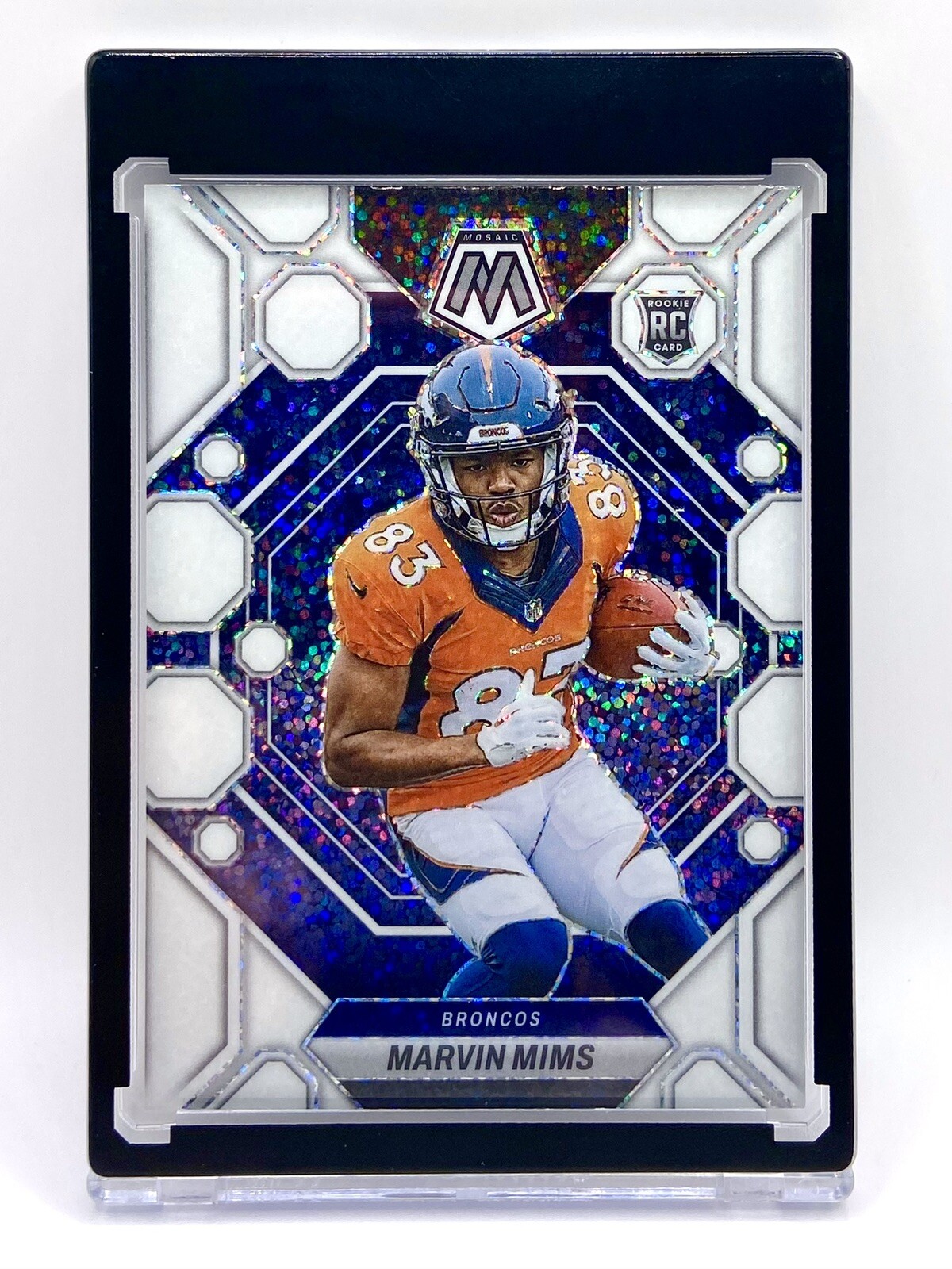 2023 Panini Mosaic Marvin Mims White Sparkle Case Hit SSP Broncos #346