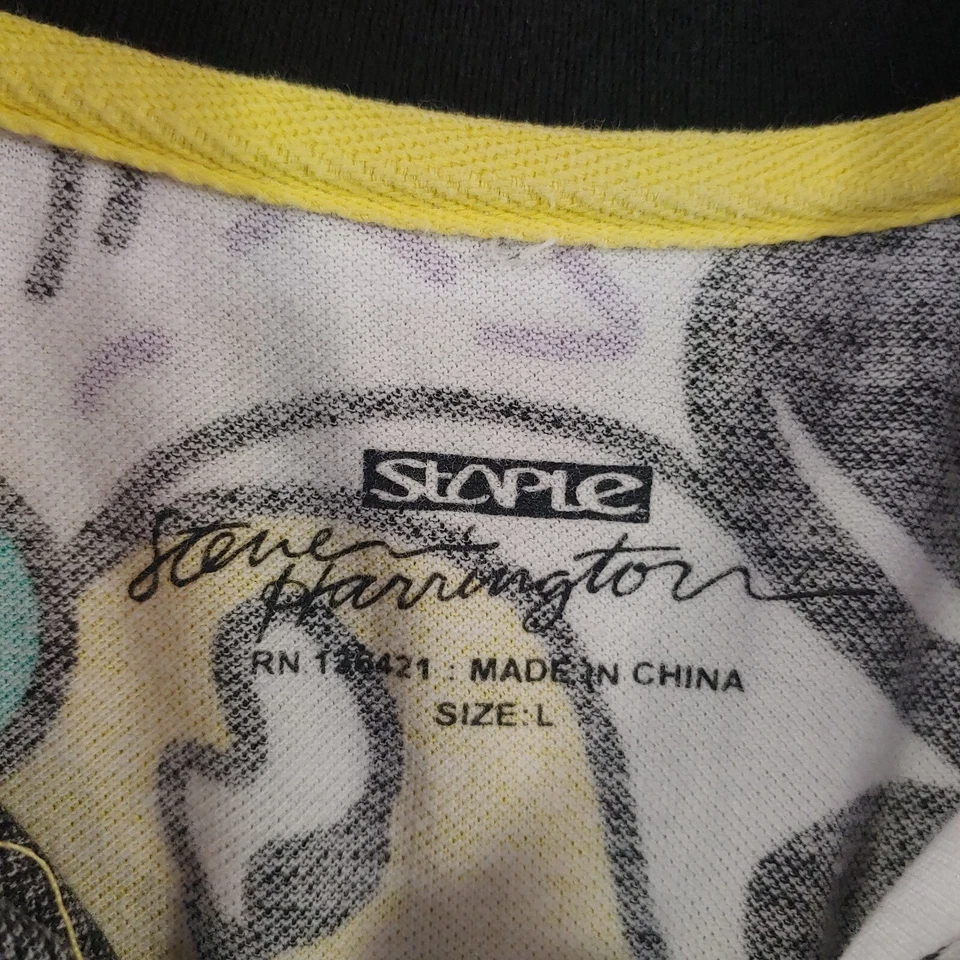 Camisa Polo Staple Artist Steven Harrington Para Hombre Grande Manga Corta Foto 2 de 4