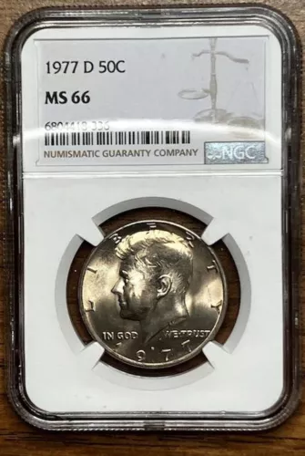 1977 D Kennedy 50c, NGC Graded MS 66 GEM!
