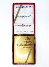 Vintage NEW Springfield Fabric Permanent Press Embroidered "K" Handkerchiefs 