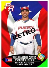 MIKE AVILES  WORLD BASEBALL CLASSIC 2013 HERITAGE STYLE ART CARD