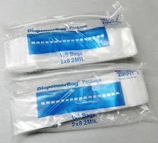 200 Zippit Reloc Bags Clear 2x8 2mil Reclosable Zip Seal Lock 2" Wide x 8" Long