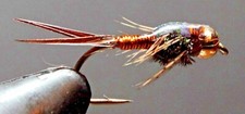 Alba Trout Flies. 6 Copper John, Sizes 10 12 