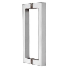 8" Squared Back-to-Back Shower Door Handle - Chrome