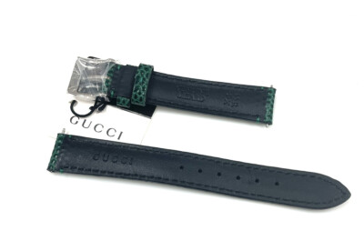 Genuine Gucci Green Leather Band 15mm for YA126585 G-Timeless