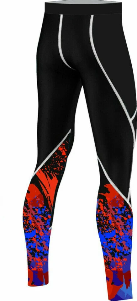 Mens Compression Skin Fit Tights Gym Yoga Running Active Leggings, Top Baselayer - Image 4 of 4
