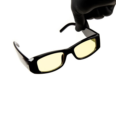 Yellow Tint Small Black Square Frame Swift Men Women  display picture 1