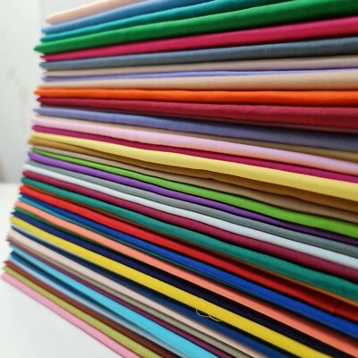 Plain Polycotton Fabric Sheeting Dress Poly Cotton Craft Material 50 Colours 44"
