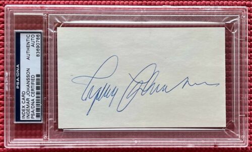 PSA/DNA slabbed HW CHAMP signed INGEMAR JOHANSSON autographed INDEX CARD Boxing - Picture 1 of 3