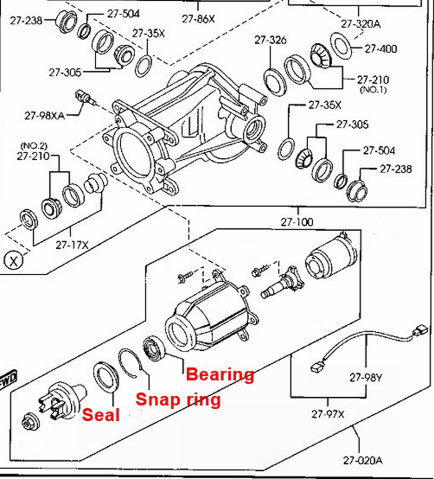 Bearing & Seal for coupling Lincoln 9E514000AA 9E514000AC S150A S