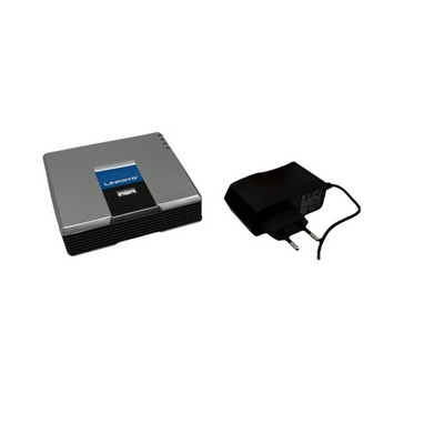 Linksys Telefonadapter, VoIP Adapter mit 1 RJ45 Port 2 Telefonsteckdose OHNE OVP