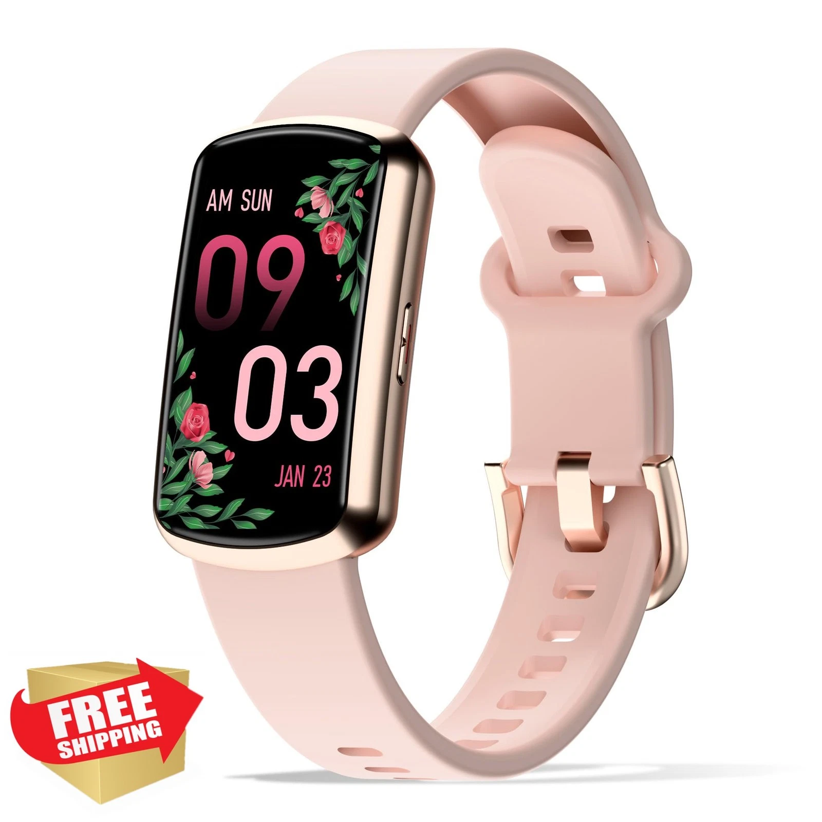 JYUAJOI Fitness Tracker Smart Watch Deep Pink